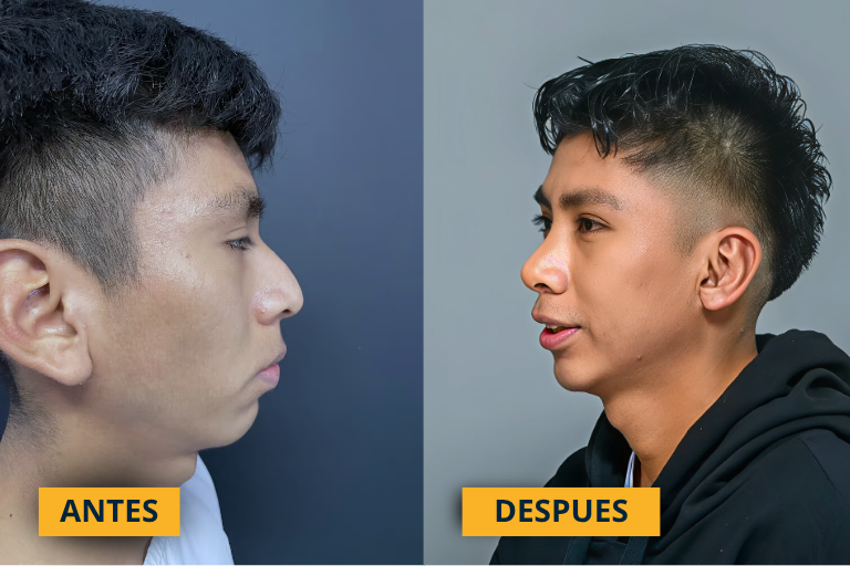 Rinoplastia masculina perfil