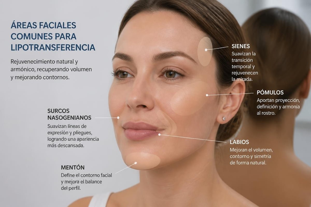 Zonas faciales tratadas