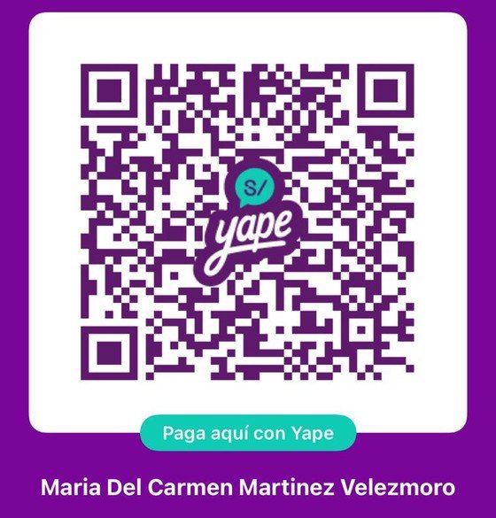 QR de Yape a nombre de Maria Del Carmen Martinez Velezmoro